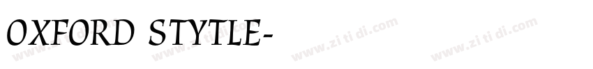 OXFORD STYTLE字体转换